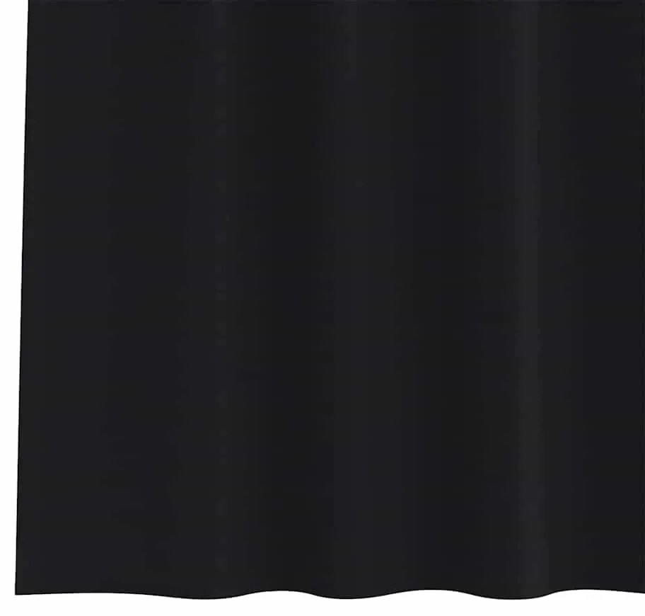 vidaXL Κουρτίνες με κουρτίνες 2 pcs Μαύρο 260x140εκ. Πολυεστέρας
