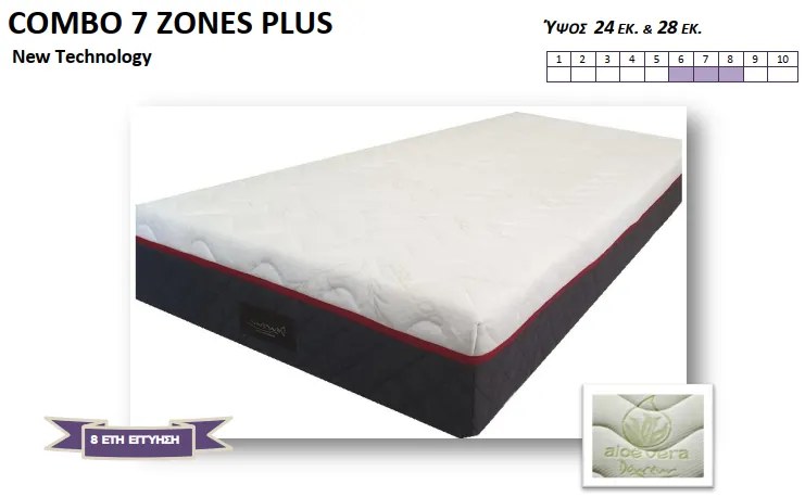 Στρώμα Combo 7 Zones Latex Plus 24 cm - 140x200