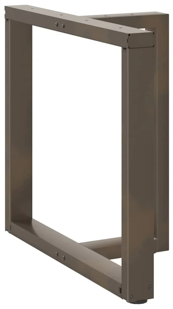 vidaXL Πόδια Τραπεζαρίας σε Σχήμα Τ, 2 τεμ. Μαύρο 70x35x(72-73) εκ. Ατσάλι