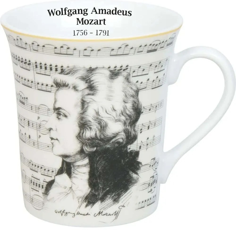 Κούπα Mozart Composers Music 1111002940 410ml White-Black Könitz Πορσελάνη