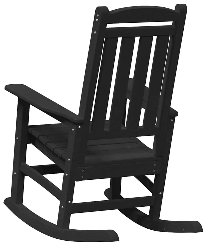 vidaXL Κουνιστή Καρέκλα Κήπου 2 pcs Μαύρο 70 x 92 x 108 εκ. Πλαστικό