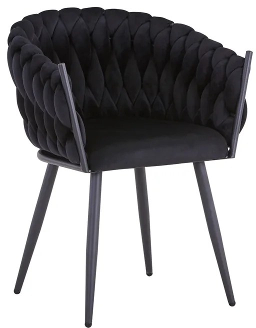 Intrahome Πολυθρόνα Vivian Intrahome μαύρο βελούδο-πόδι μαύρο μέταλλο 61x55x80εκ | SKU: INTRAPA-438111132