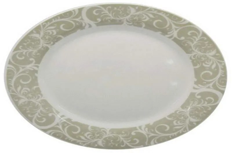 Πιατέλα Πορσελάνινη Οβάλ Λαχούρι R8028-120 30,5cm Grey Ankor Porcelain