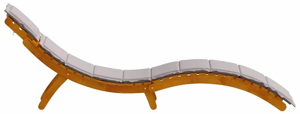 vidaXL Ξαπλώστρα 2 pcs Taupe 184 x 55 x 64 εκ Μασίφ ξύλο ακακίας