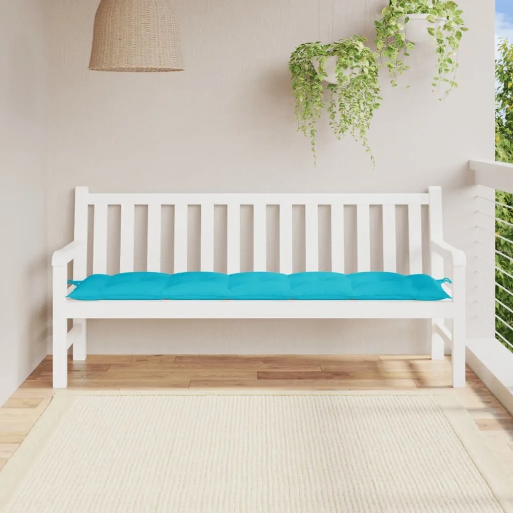 vidaXL Μαξιλάρι Πάγκου Κήπου Τιρκουάζ 180x50x7 εκ. Ύφασμα Oxford
