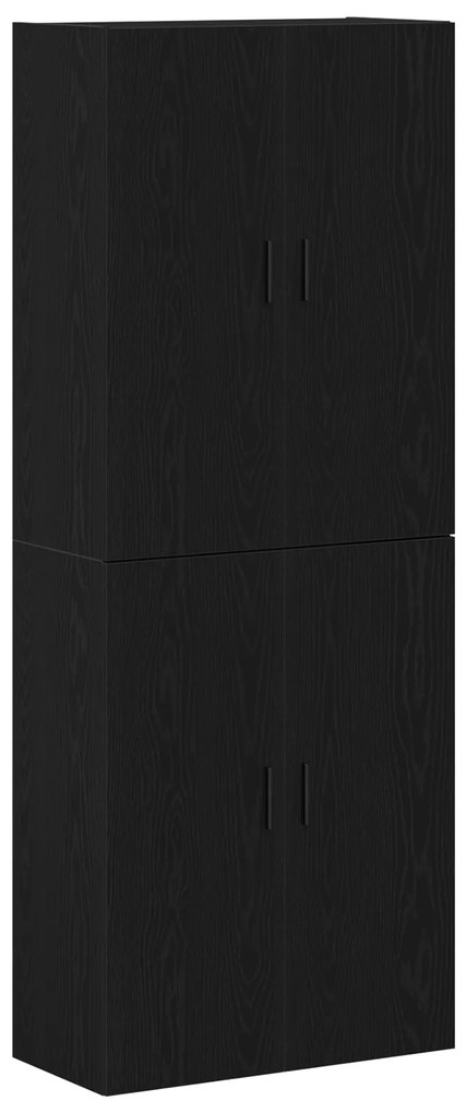 vidaXL Ντουλάπες 2 τεμάχια Μαύρη Δρυς 69,5x34x180 εκ. από Επεξεργασμένο Ξύλο