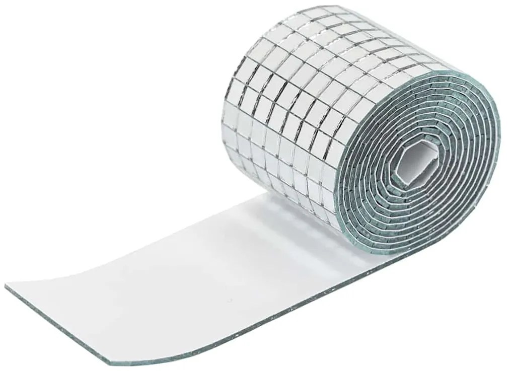 vidaXL Μωσαϊκό Καθρέπτη Γεωμετρικό 12 pcs Ασημί 100 x 4 εκ. Γυαλί