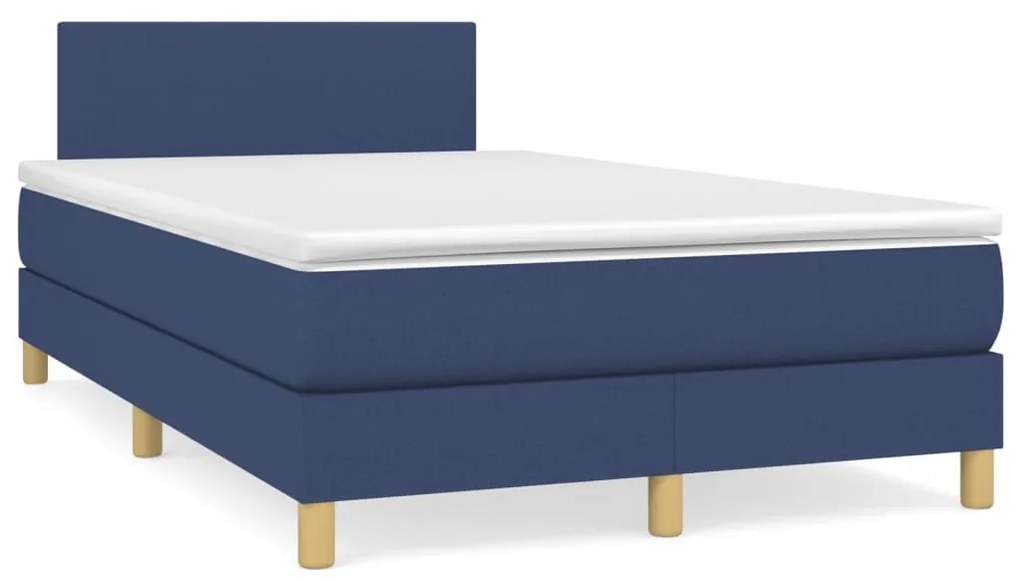 ΚΡΕΒΑΤΙ BOXSPRING ΜΕ ΣΤΡΩΜΑ ΜΠΛΕ 120X200 ΕΚ. ΥΦΑΣΜΑΤΙΝΟ 3140447