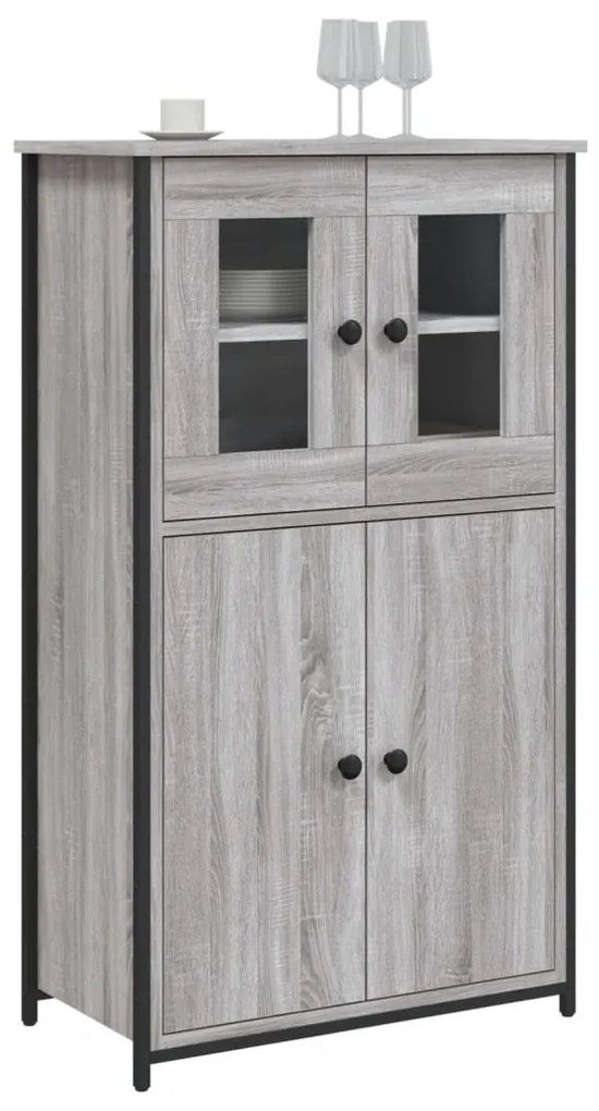 vidaXL Ντουλάπι Γκρι Sonoma 62x32x106,5 εκ. από Επεξεργασμένο Ξύλο