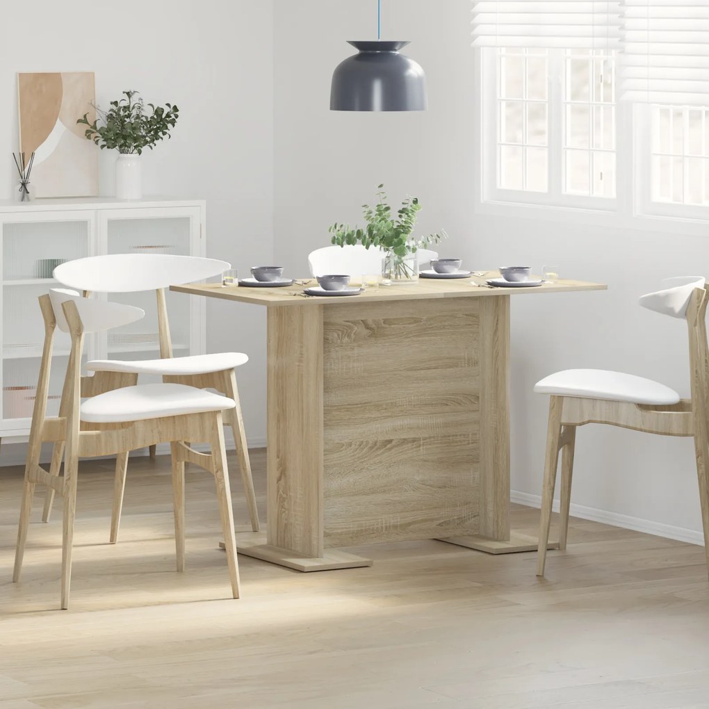 vidaXL Τραπέζι Φαγητού Σονομά Οξιά 110x60x75 εκ Επεξεργασμένο Ξύλο