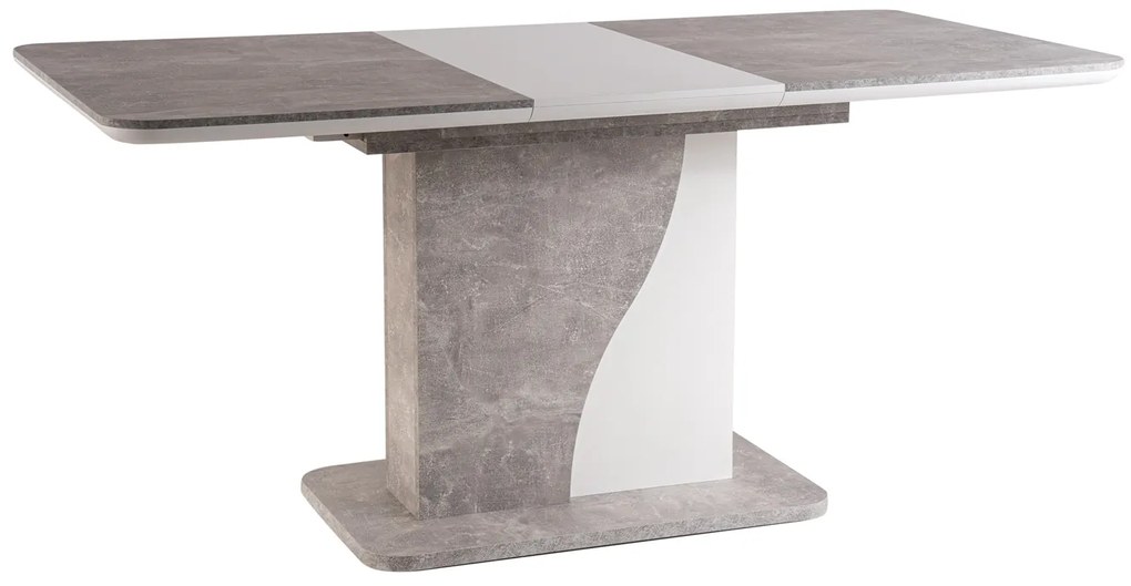 TABLE SYRIUSZ GRAY (CONCRETE EFFECT) / WHITE MATT 120 (160) X80 IN DIOMMI SYRIUSZSZBM120IN