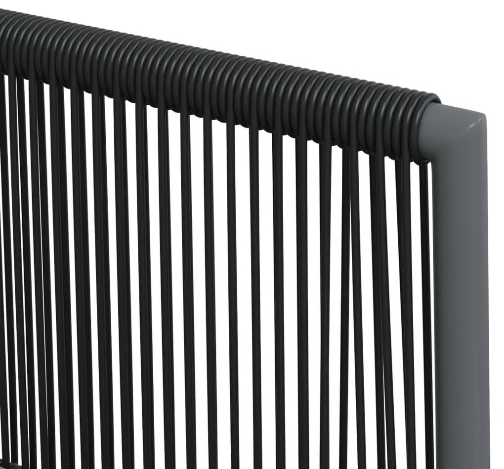 vidaXL Καρέκλες Κήπου 2 τεμ. Μαύρες 54x60,5x83,5 εκ Συνθ. Ρατάν/Μαξιλ.