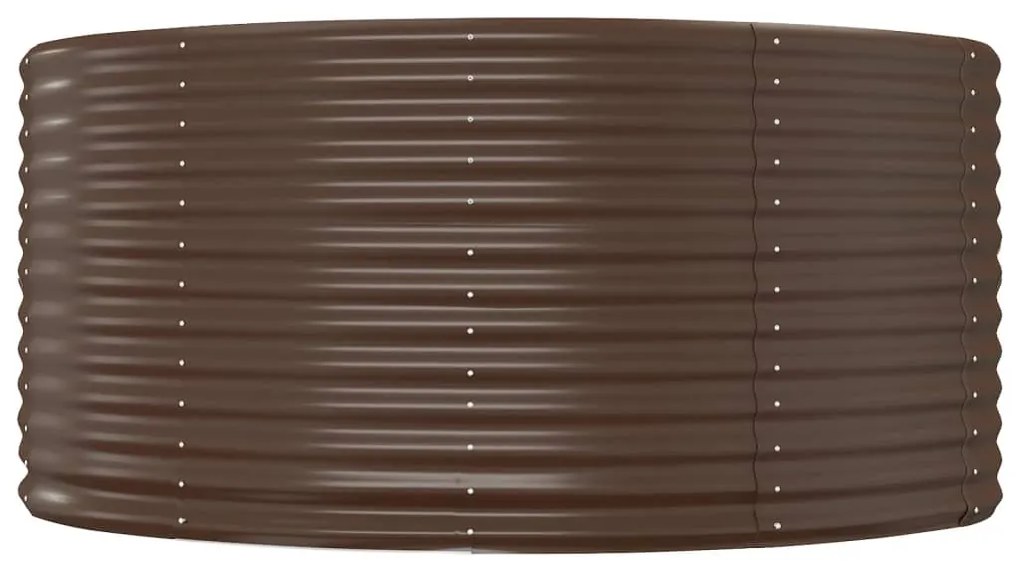 vidaXL Ζαρντινιέρα Καφέ 140x140x68 εκ. Γαλβανισμένος χάλυβας