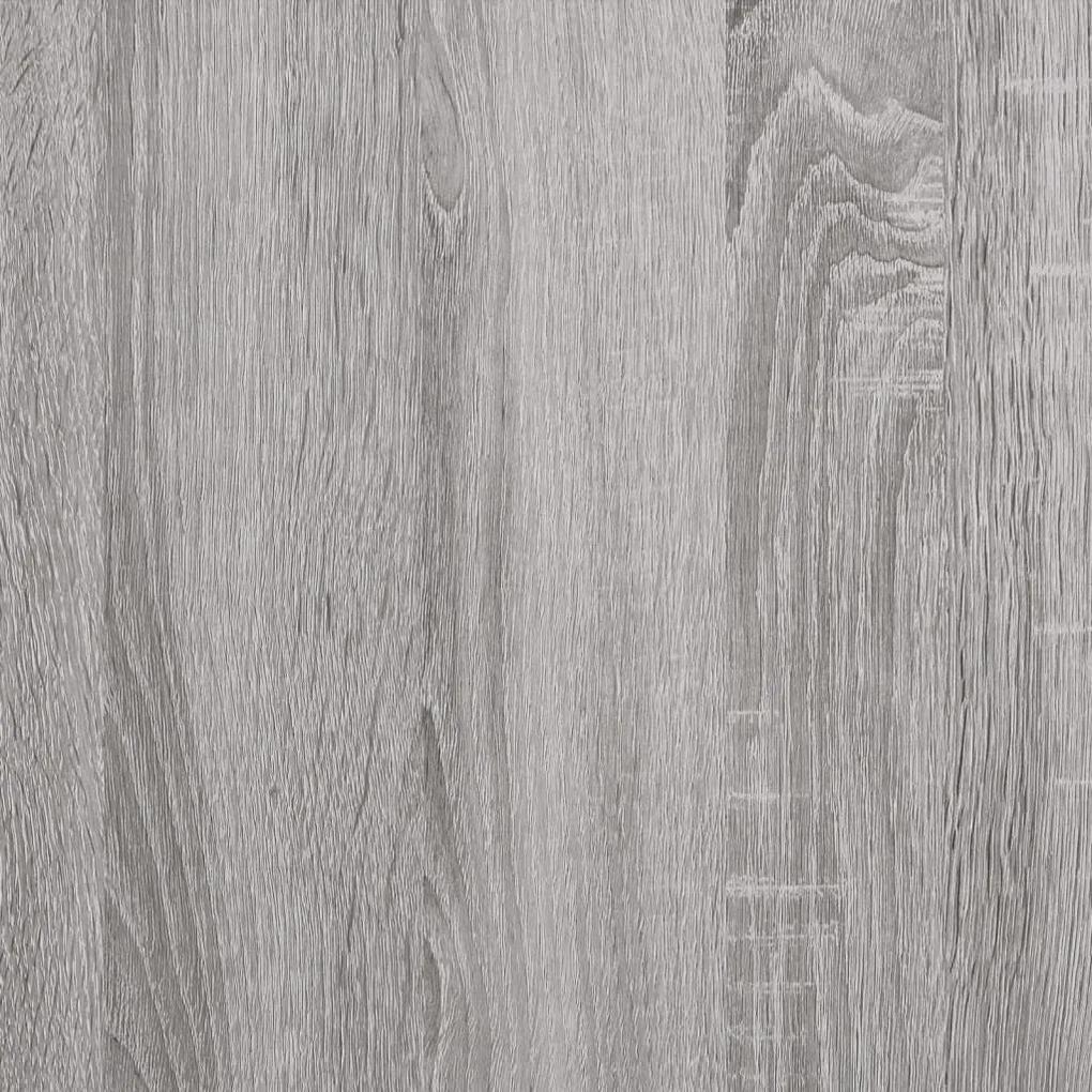 Πλαίσιο Κρεβατιού με Κεφαλάρι Γκρι Sonoma 120x200εκ. Επεξ. Ξύλο - Γκρι