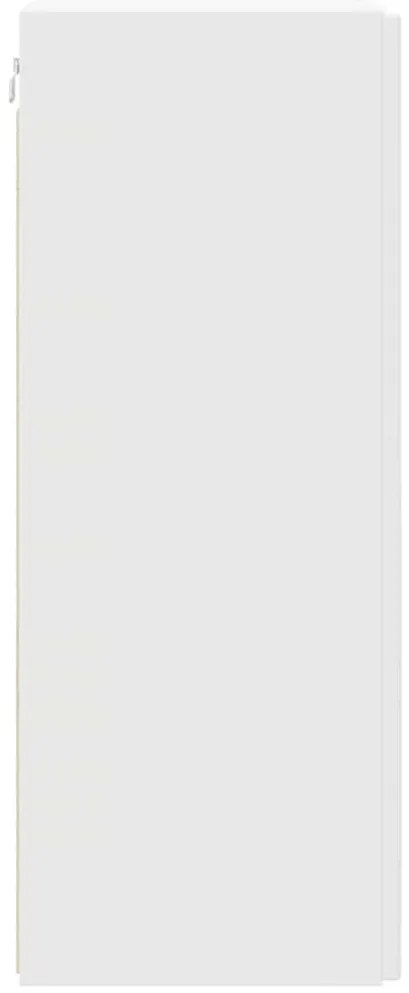 vidaXL Ντουλάπι Τηλεόρασης Τοίχου Επιτοίχιο Λευκό 30 x 31 x 80 εκ.