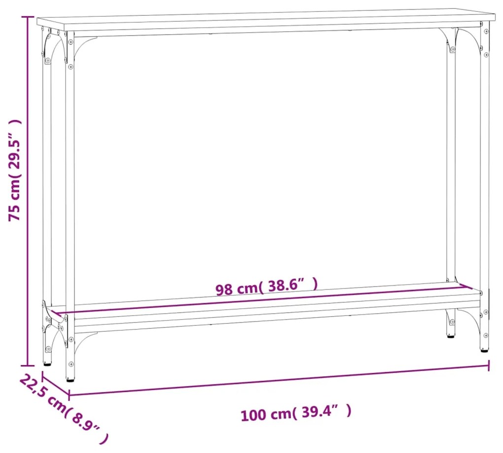 ΤΡΑΠΕΖΙ ΚΟΝΣΟΛΑ ΚΑΠΝΙΣΤΗ ΔΡΥΣ 100X22,5X75 ΕΚ. ΕΠΕΞΕΡΓ. ΞΥΛΟ 834017