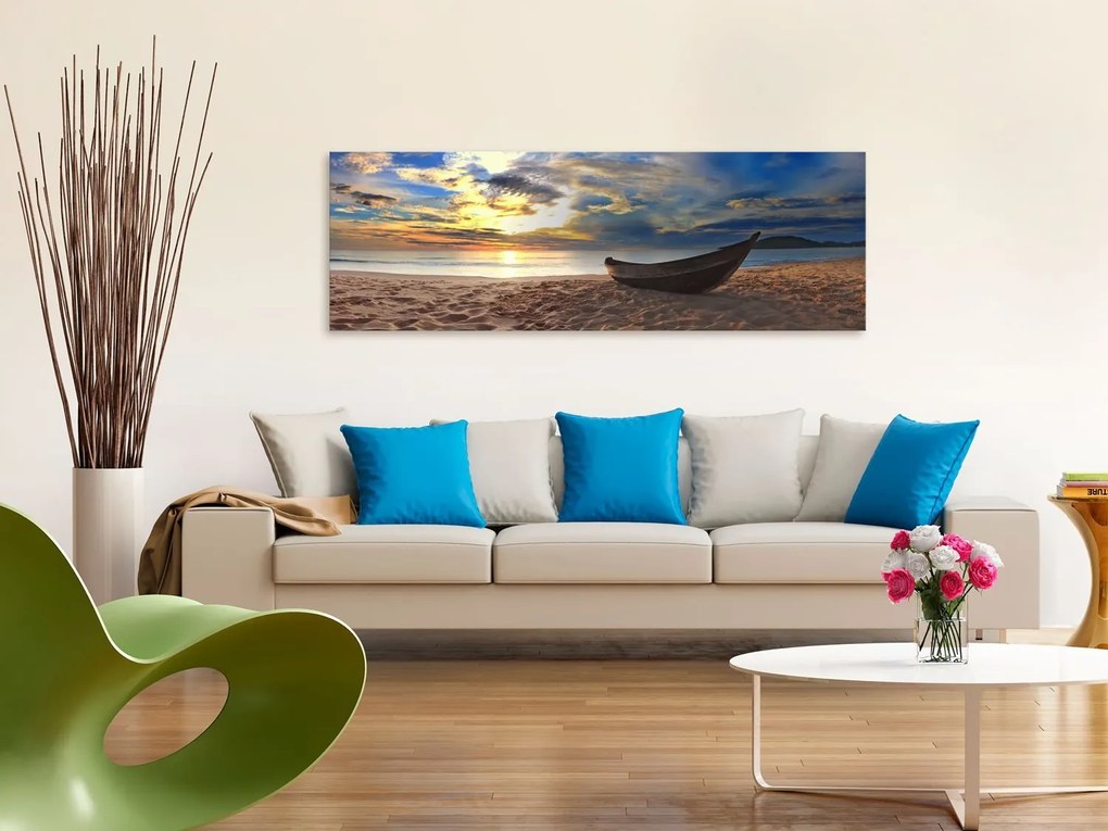 Πίνακας - Boat on the Beach (1 Part) Narrow 150x50