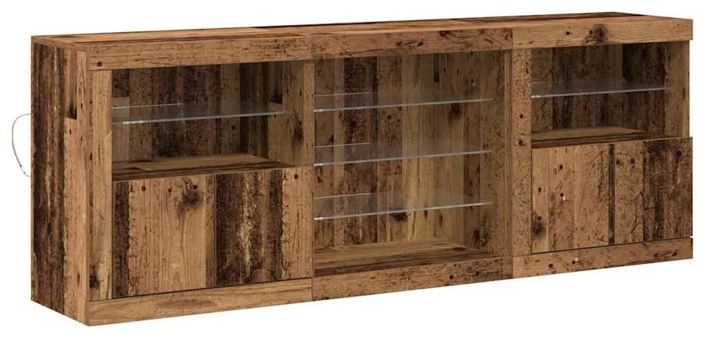 vidaXL Πλαϊνό γραφείο Παλαιό ξύλο 181.5 x 37 x 67 εκ.
