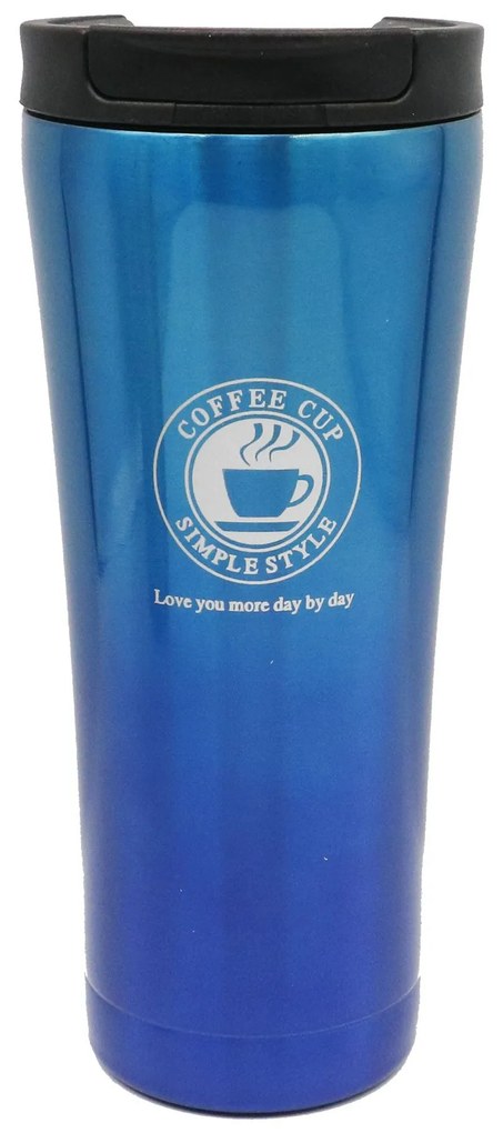 Ποτήρι Θερμός με Καπάκι Ασφαλείας 500ml JB-1715 Μπλε - Γαλάζιο