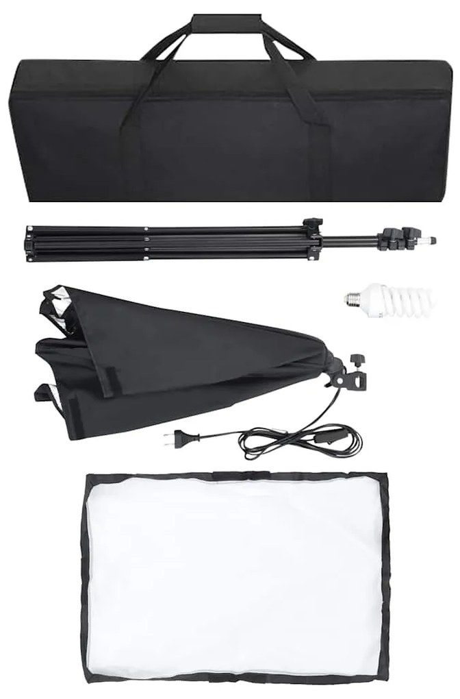 vidaXL Φωτιστικά Studio Επαγγελματικά 2 τεμ. Μαύρα 40x60 εκ. Ατσάλινα