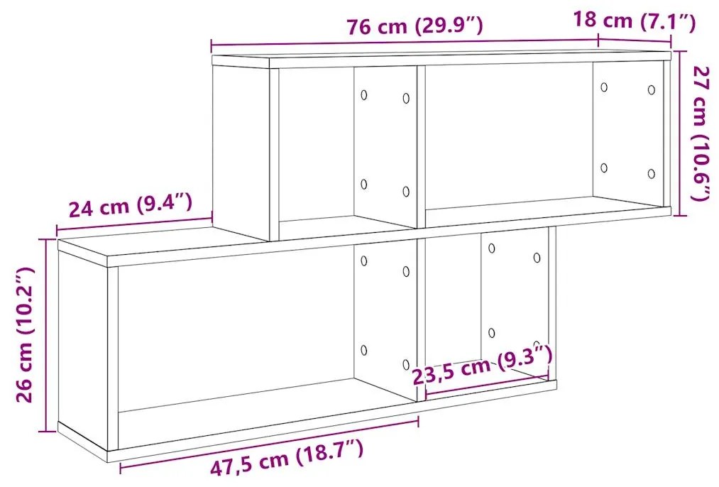 ΡΑΦΙ ΤΟΙΧΟΥ ΓΙΑ ΤΕΧΝΙΤΗΣ ΔΡΥΣ 100X18X53 ΕΚ. ΜΟΡΙΟΣΑΝΙΔΑ 856593