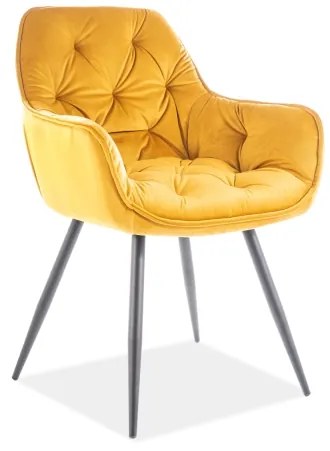CHERRY VELVET CHAIR ΜΑΥΡΟ ΠΛΑΙΣΙΟ / CURRY BLUVEL 68 DIOMMI CHERRYVCCU DIOMMI-80-1665