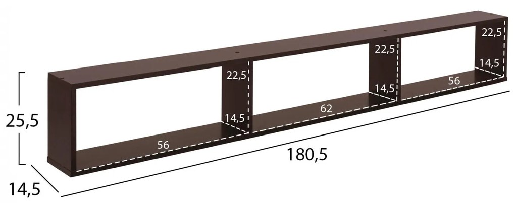 ΣΥΝΘΕΣΗ ΤΗΛΕΟΡΑΣΗΣ CHARLIZE WENGE  180,5x32x155,5 εκ.