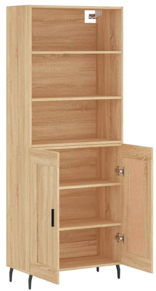 vidaXL Ντουλάπι Sonoma δρυς 69,5 x 34 x 180 εκ. από Επεξεργασμένο Ξύλο