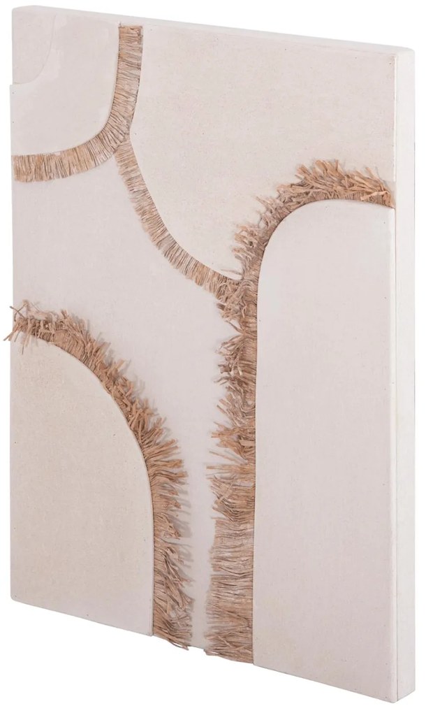 Πίνακας C4532 Ορθογώνιος σειρά Santorini MDF σε Υπόλευκο με Μπέζ χρώμα 60x4,5(πάχος)x80Υεκ. 60x4.5x80 εκ.