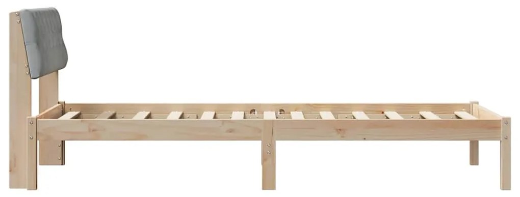 vidaXL Σκελετός Κρεβατιού Καφέ και ανοιχτό γκρι 90 x 190 cm