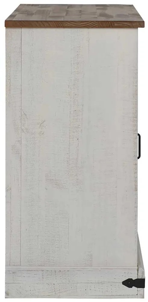 vidaXL Sideboard HALDEN 2 συρόμενες πόρτες Λευκό 112x40x80 cm