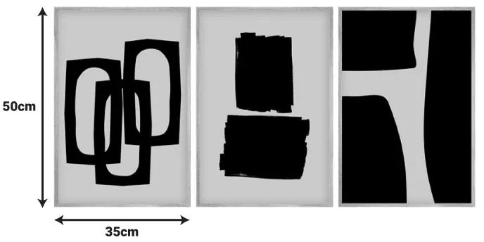 Πίνακας σε Καμβά Blacky Τρίπτυχος με Ψηφιακή Εκτύπωση 50x2x35εκ. 50x2x35 εκ.