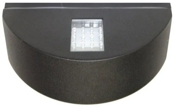 Απλίκα Φωτιστικό Τοίχου LED 1,6W Ημικύκλιο Διπλής Κατεύθυνσης ΙΡ54 Ψυχρό Φως 22x9 Lumen-9-7015610-Μαύρο 9-7015610