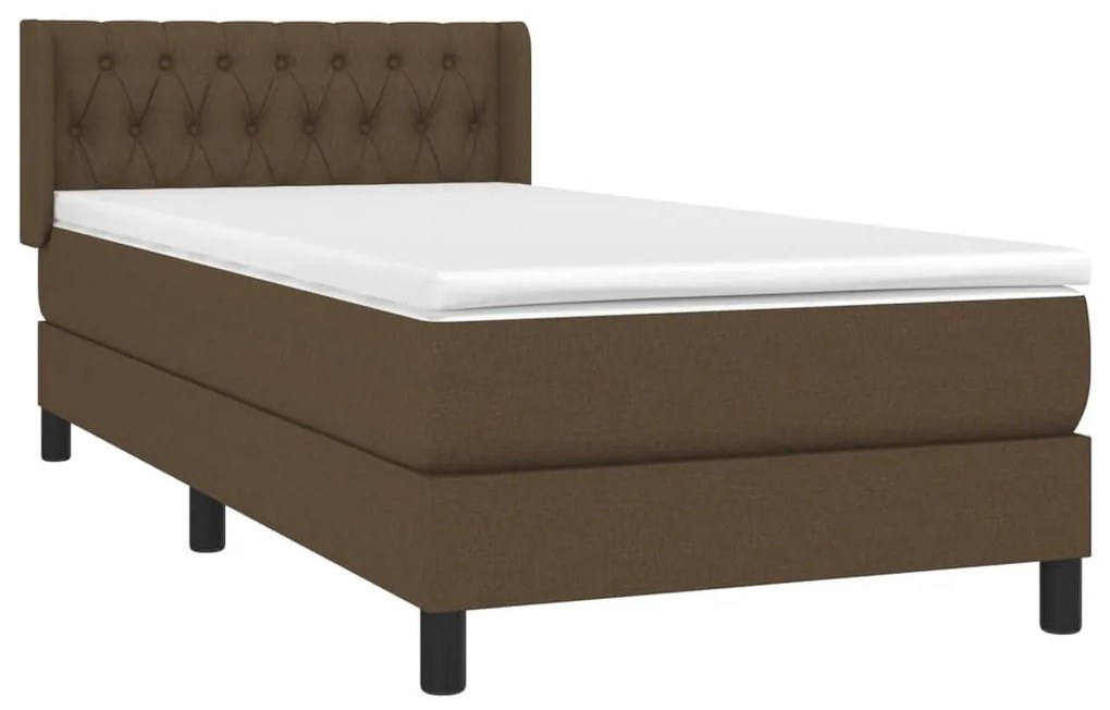 ΚΡΕΒΑΤΙ BOXSPRING ΜΕ ΣΤΡΩΜΑ ΣΚΟΥΡΟ ΚΑΦΕ 90X200 ΕΚ. ΥΦΑΣΜΑΤΙΝΟ 3129924