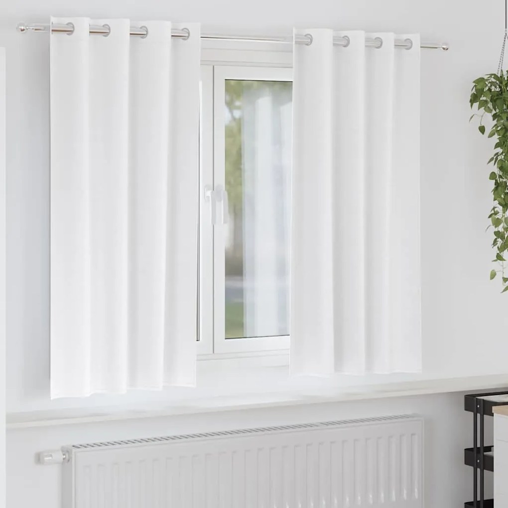 vidaXL Κουρτίνες 2 pcs Καθαρό Λευκό 175 x 140 εκ. Πολυεστέρας