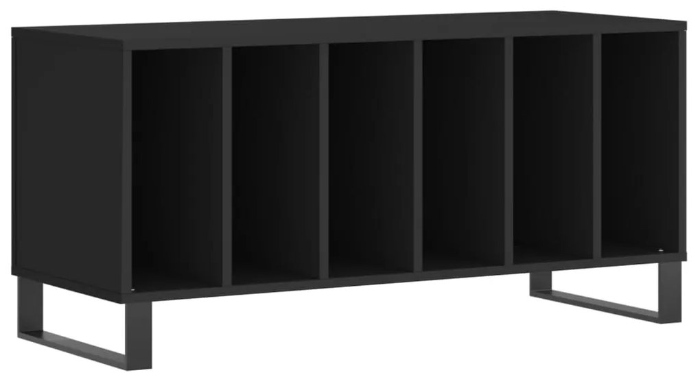 vidaXL Έπιπλο Δίσκων Μαύρο 100 x 38 x 48 εκ. από Επεξεργασμένο Ξύλο