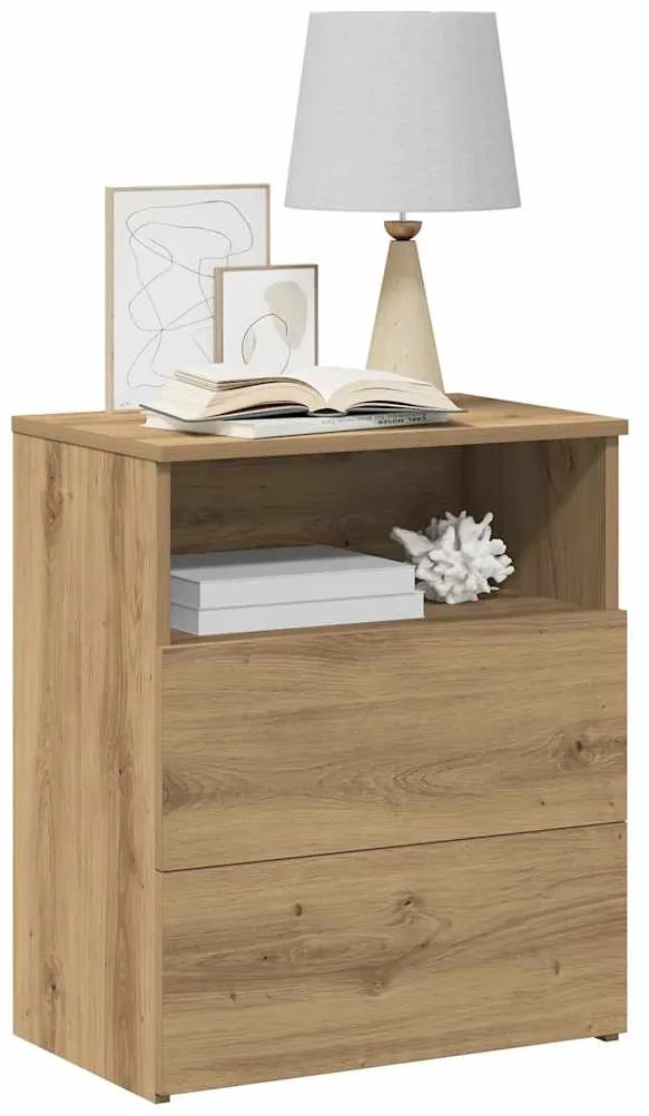 vidaXL Κομοδίνο Αρτισιανή Δρυς 50x32x60 εκ. από Επεξεργασμένο Ξύλο