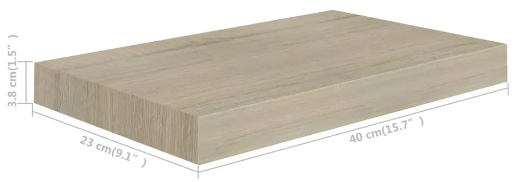 Ράφι Τοίχου Χρώμα Δρυός 40x23x3,8 εκ. MDF - Καφέ