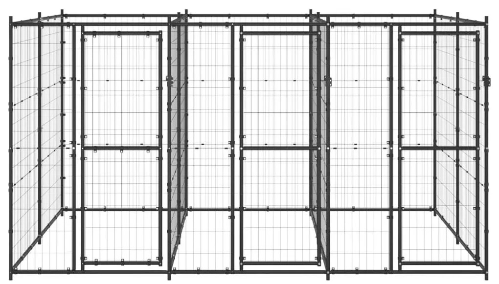 vidaXL Κλουβί Σκύλου Εξωτερικού Χώρου 7,26 μ² από Ατσάλι