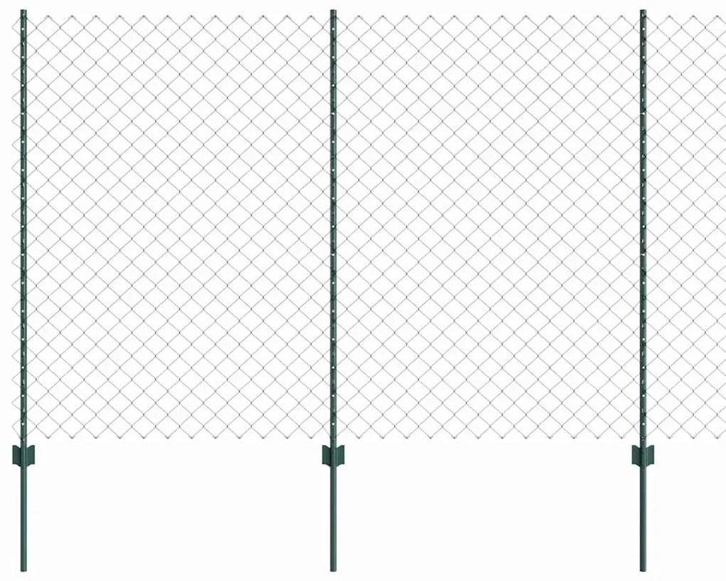 vidaXL Τεντώτο με στήριγμα Πράσινο 1,5 x 25 m Ατσάλι