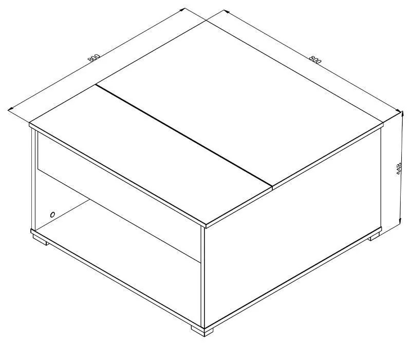 Τραπεζάκι Σαλονιού Taranto Artisan - Ανθρακί 80x80x45 εκ. 80x80x45 εκ.