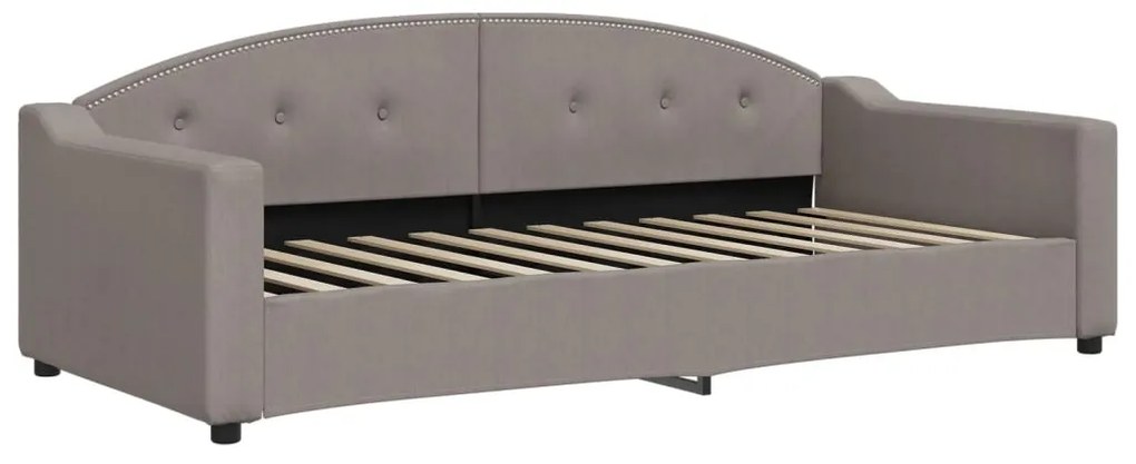 Καναπές Κρεβάτι Συρόμενος Taupe 90x200 εκ. Ύφασμα &amp; Συρτάρια 3197587
