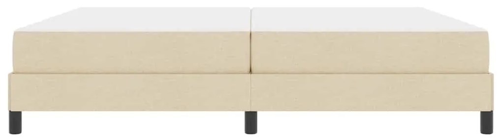 vidaXL Κρεβάτι με ελατήρια με στρώμα Κρεμ 200 x 200 cm ύφασμα