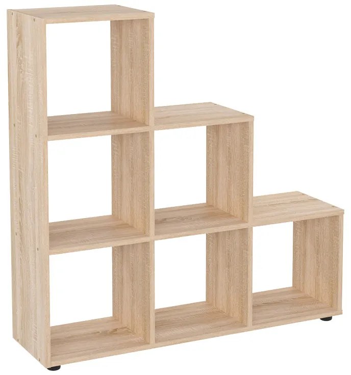 Βιβλιοθήκη Schody pakoworld σε oak απόχρωση 105.5x29.2x107εκ