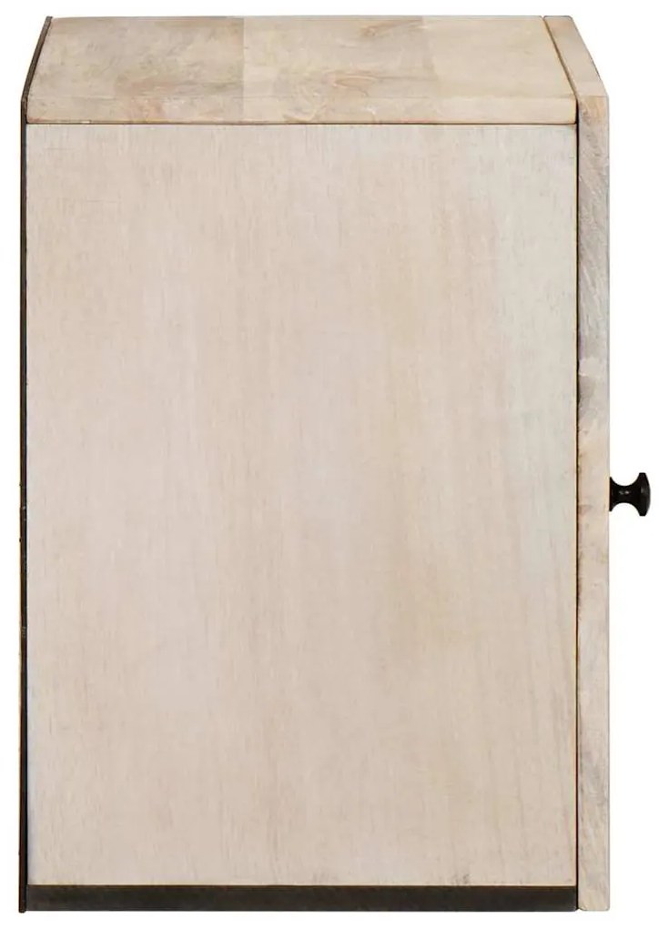 vidaXL Ντουλάπι Μπάνιου Λευκό 38 x 33.5 x 160 εκ Στερεό Ξύλο Μάνγκο