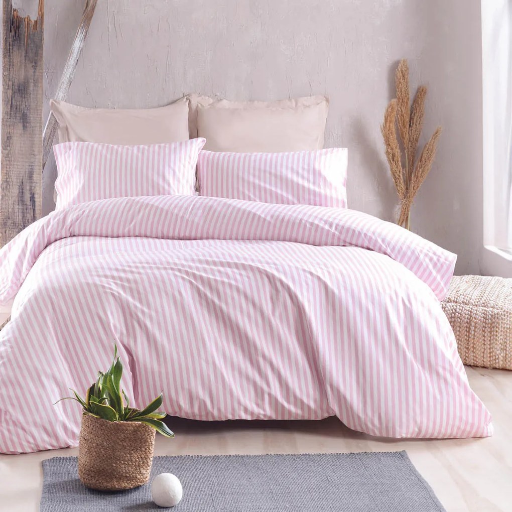 Σεντόνια Μονά (Σετ) Rythmos Diva Eloise Pink Ροζ ΜΕ ΛΑΣΤΙΧΟ 105x205+25