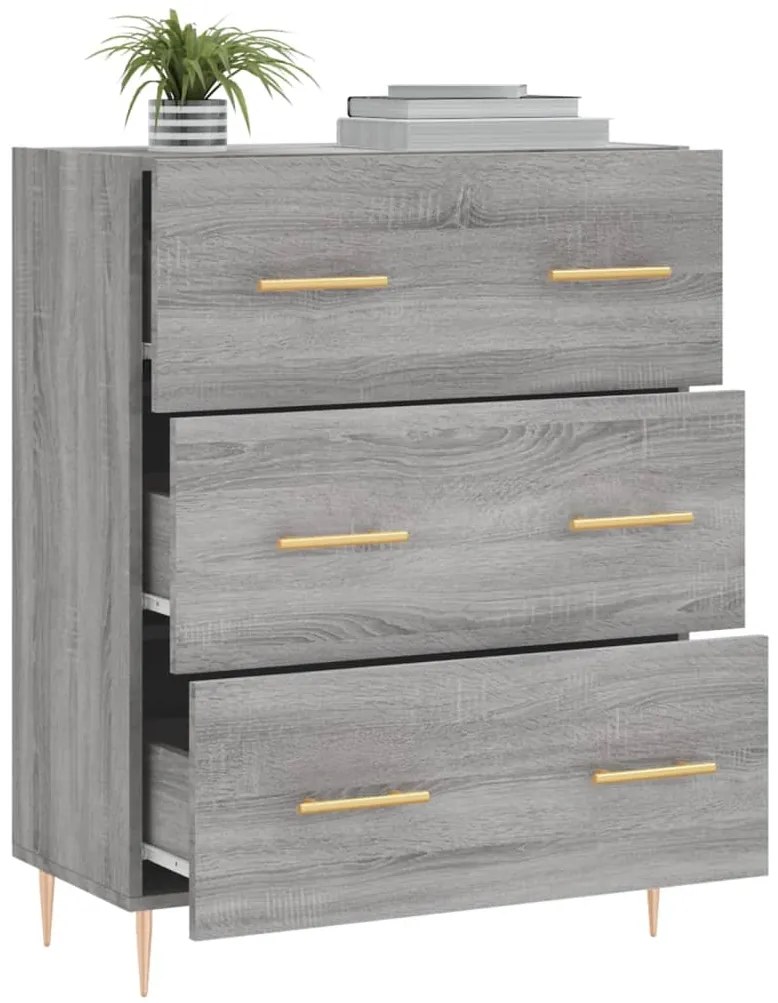 vidaXL Ντουλάπι Γκρι Sonoma 69,5 x 34 x 90 εκ. από Επεξεργασμένο Ξύλο