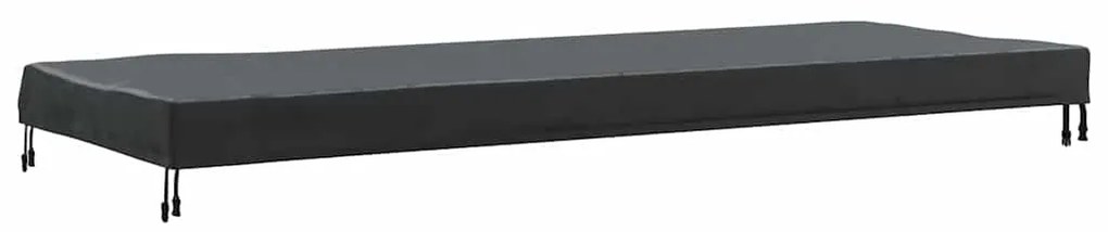 vidaXL Κάλυμμα Τραπέζι Μονόχρωμο Μαύρο 102 x 202 x 15 εκ ύφασμα