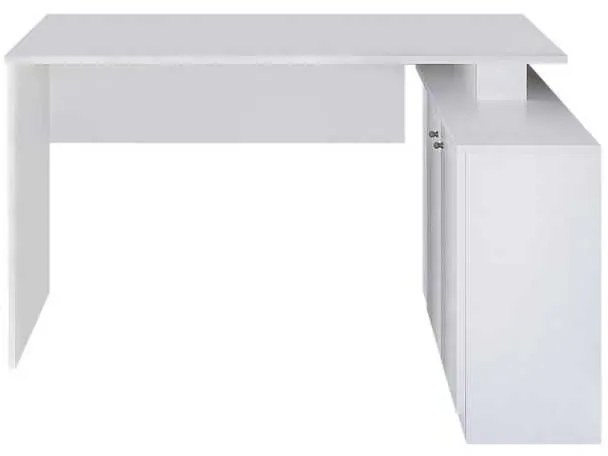 Γραφείο εργασίας Basak Megapap γωνιακό χρώμα λευκό 130x60x74εκ.