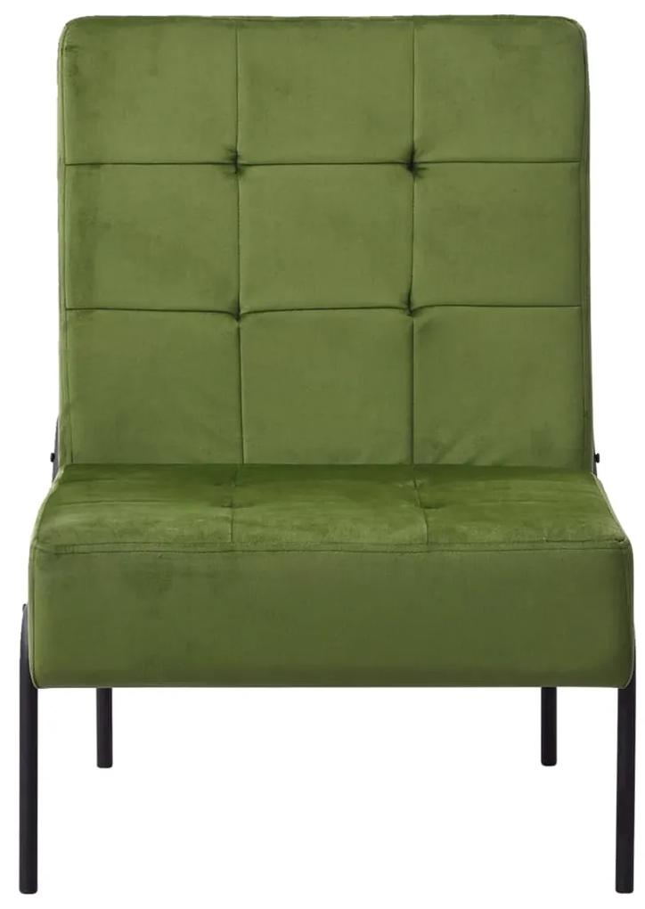 vidaXL Καρέκλα Χαλάρωσης 65 x 79 x 87 Ανοιχτό Πράσινο Βελούδινη